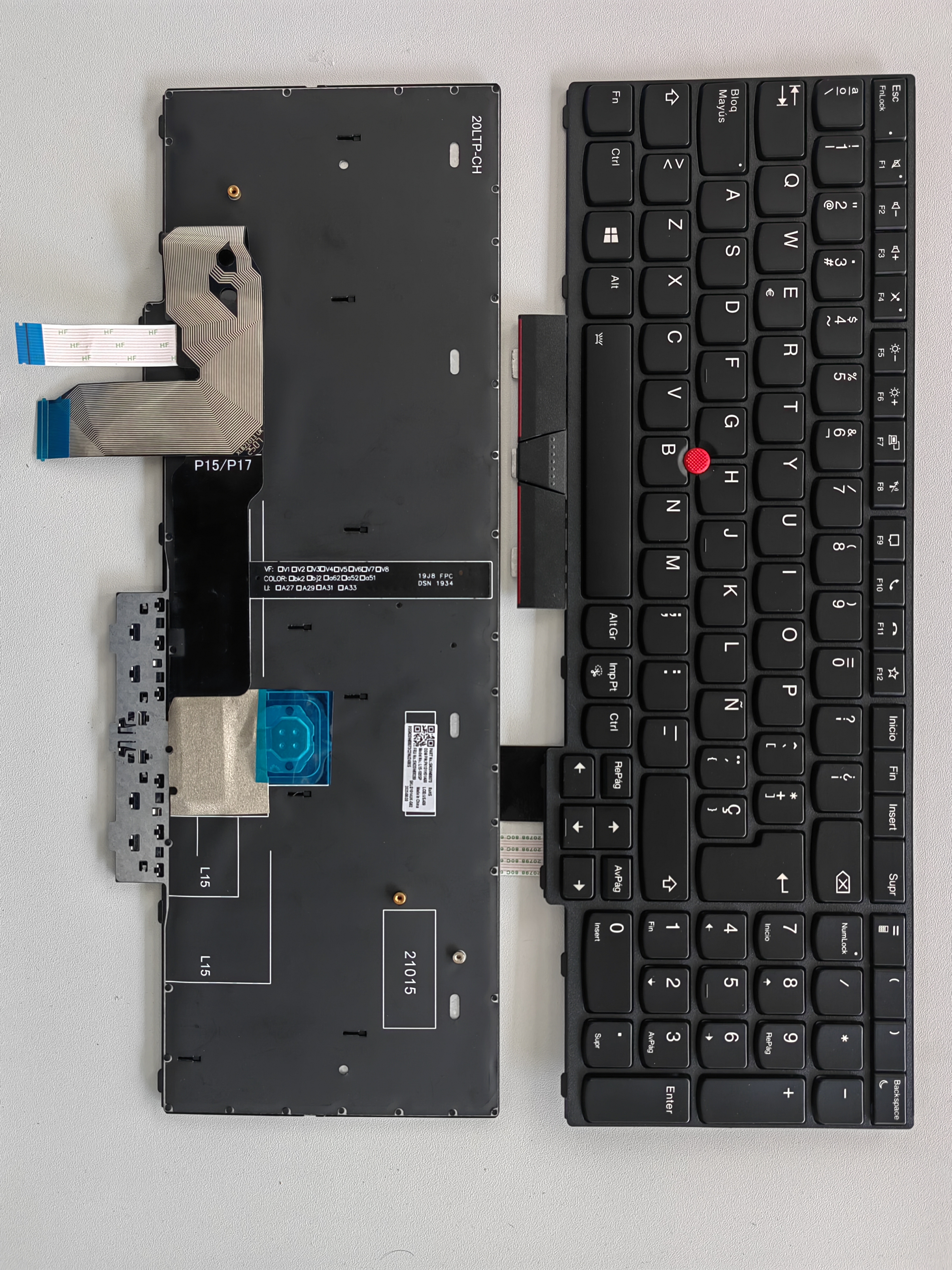 Picture of New Replacement Laptop Keyboard For IBM T15G/P15/P17 BLACK FRAME BLACK With Point Backlit (OEM) SP Layout